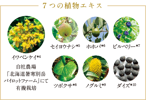 7つの植物エキス