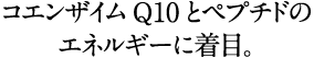 コエンザイムQ10とペプチドのエネルギーに注目