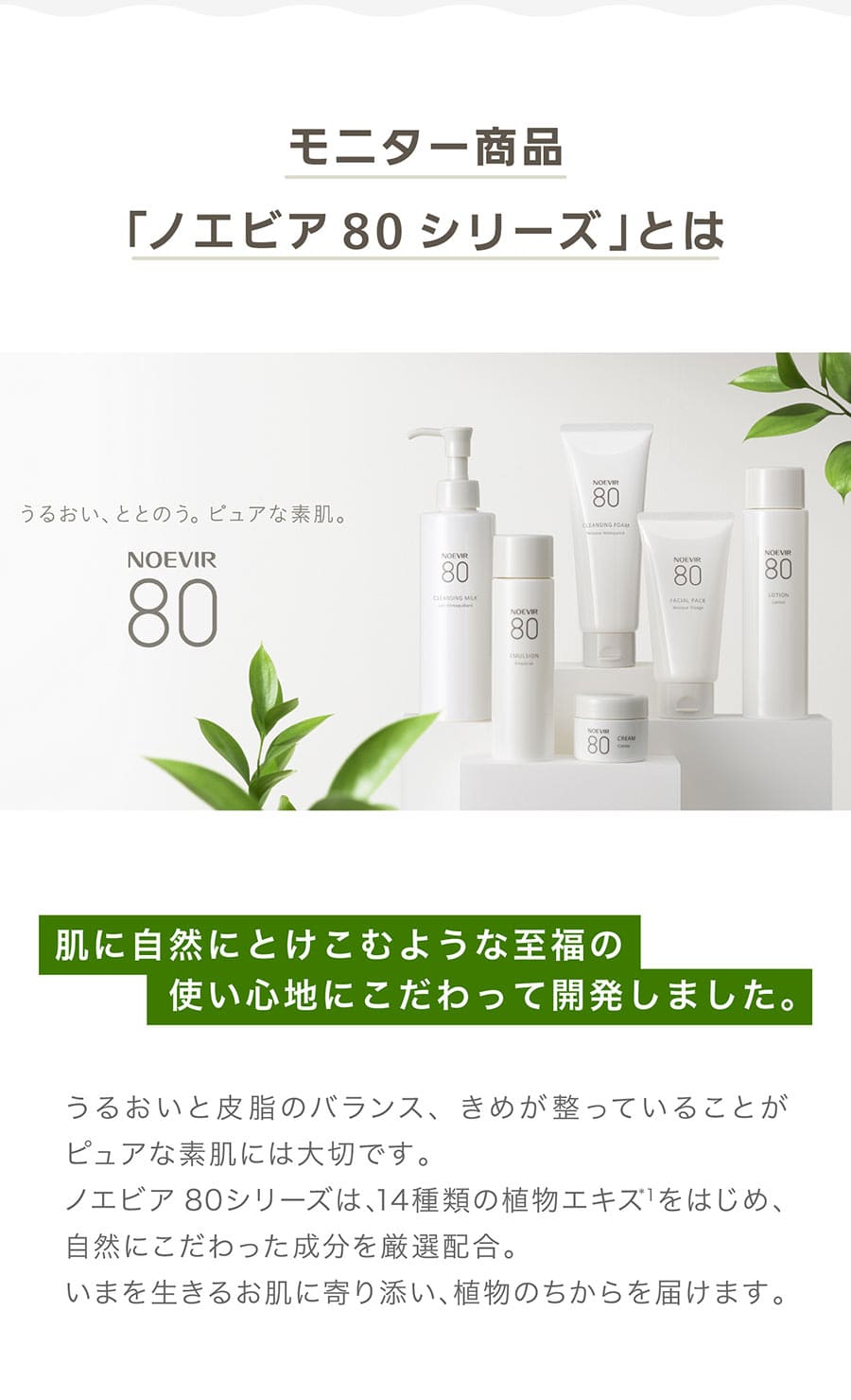 モニター商品「ノエビア 80シリーズ」とは