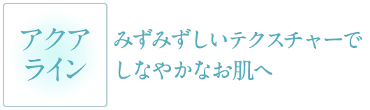 みずみずしいテクスチャーでしなやかなお肌へ