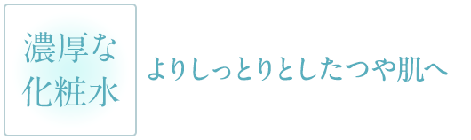 濃厚な使い心地でよりしっとりとしたつや肌へ