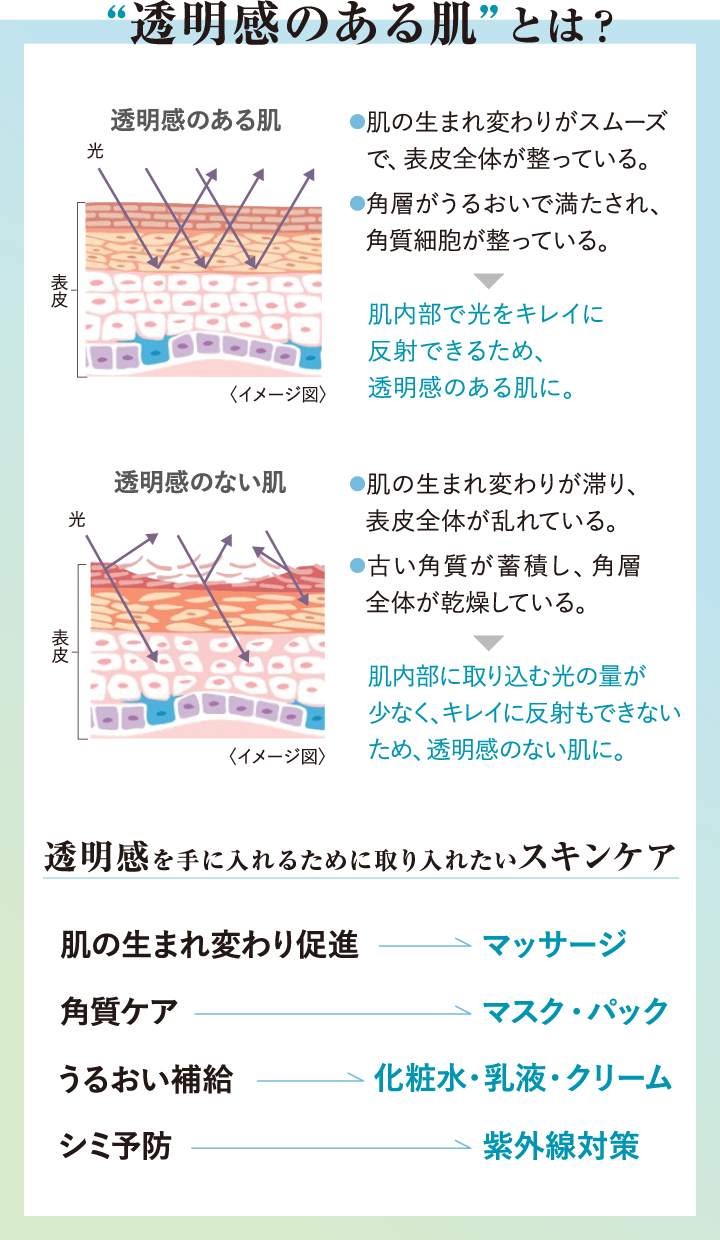 透明感のある肌とは？