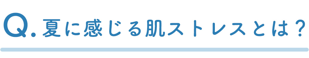 Q.夏に感じる肌ストレスとは？